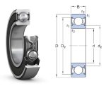   6006 RS CW, 30x55x13 mm, Egyoldalt NBR gumitömítéssel zárt, egysoros mélyhornyú golyóscsapágy, 