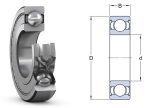   6006 2Z/C3E NSK 30x55x13 mm, kétoldalt fém porvédővel zárt, egysoros mélyhornyú golyóscsapágy, növelt csapágyhézaggal