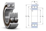   4304 SKF, 20x52x21 mm, kétoldalt nyitott, kétsoros mélyhornyú golyóscsapágy, acélkosárral