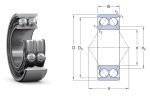   3204 GPZ 20x47x20,6 mm, Kétsoros nyitott ferde hatásvonalú golyóscsapágy, Érintkezési szög: 30°