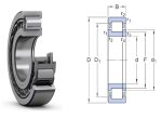   NUP 2211 E/J1 STEYR, 55x100x25 mm, Egysoros hengergörgős csapágy, acélkosárral, egyoldalon peremes belső gyűrűvel, és belső támasztó P gyűrűvel