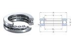   51108 FBJ 40x60x13 mm, egysoros axiális golyóscsapágy, támcsapágy, Single direction thrust ball bearing