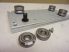 AMP25C HEPCO 8x25x14mm, Koncentrikus csap típusú vezetőgörgő tartólappal, tartógörgő, csapos támasztógörgő, (síngörgő) külső paláston "V" alakú vezetőnúttal, GV3 lineáris rendszerekhez, xyz