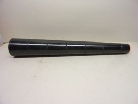 NDW kúpos görgő, 57/110x650 mm, csapágyazott műanyag asszimmetrikus szállítógörgő, 57/100mm átmérő, 650mm hossz, 12mm tengelyátmérő, 