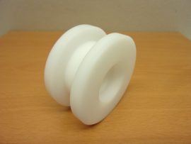 Csapágyazható metamid görgő, 75mm átmérő, 38mm vastagság, 35mm csapágyhoz, xyz