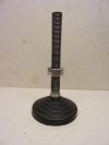 Csuklós géptalp, önbeállós szintezőtalp, M16x120 menet, 80mm átmérőjű műanyag talp, 