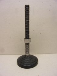 Csuklós géptalp, önbeállós szintezőtalp, M16x170 menet, 80mm átmérőjű műanyag talp, 