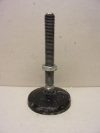 Csuklós géptalp, önbeállós szintezőtalp, M16x110 menet, 80mm átmérőjű festett fémtalp, 