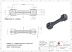 Key Technology Inc. Walla Walla, Y-18947-H, Stabilizátor összekötő rúd, alumínium stabilizátor kar silent blokkokkal, 228,6mm tengelytáv, 16,5mm tengelyátmérő, RFQ001254-A, MLHK625/9, LH6450-9, vibrációs szállítószalagokhoz