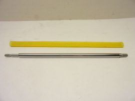 16x440 mm Krómozott acéltengely menetes végekkel, 440mm hossz, 16mm átmérő, M12x1,25mm / M10x1,5mm külső menet