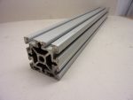   90x90x770 mm Bosch Rexroth Alumínium profil, gépépítő és installációs profil, I10 Aluprofil, Heavy széria, 8db.10 mm-es núttal, mindkét végén M16 menettel, strut profile, 