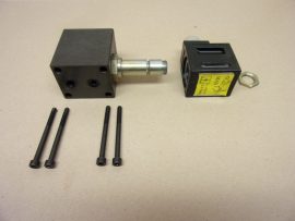 Vickers SV13-10-C-0-00-24D, 02-175805, 2/2 NC patronszelep + 02-178028, 24VDC mágnestekercs, + tömb, 350 bar (5000 psi) és 45 l/perc 