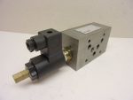   BUCHER SWDRVPC-5MDO-BZR-D-10 24V DC hidraulikus mágnesszelep, WDRVPB-5MDO-10-1 patronszeleppel, és 280251, 24VDC 27W mágnestekerccsel, egymásra építhető nyomáscsökkentő szelep (Rexroth R900069627)