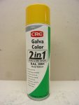   CRC Galva Color 2 in 1, 20563, RAL 1004 Gold yellow, sárga színű alapozó és védőfesték egyben, 500ml, kettős hatású korróziógátló festékspray, alapozó és cink fedőbevonat