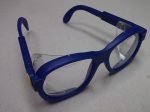   UG DIN 27 0196 CE, UG 1S DIN védőszemüveg, kék állítható keret-víztiszta polikarbonát lencse