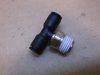 Pneumatikus T gyorscsatlakozó, Legris 31080613, 3108 06 13, push-in, forgatható, G1/4", 2x6mm-es csőhöz, menetes cső-cső adapter