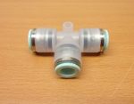   SMC KPT10-00 pneumatikus push in gyorscsatlakozós T-idom, 3x10mm csőhöz, PP / EN 1.4301, rozsdamentes, tisztaszoba, Stainless steel 304 