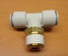 SMC KQ2T12-04S pneumatikus push-in gyorscsatlakozós T-elosztó, R1/2" külső kúpos menettel, 12mm csövekhez SMC KQ2T12-04S pneumatikus push-in gyorscsatlakozós T-elosztó, R1/2" külső kúpos menettel, 12mm csövekhez