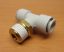 SMC KQ2T12-04S pneumatikus push-in gyorscsatlakozós T-elosztó, R1/2" külső kúpos menettel, 12mm csövekhez