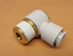  SMC KQ2V12-04S pneumatikus 90°-os, elfordítható push-in gyorscsatlakozó, 12mm csőhöz, R1/2" kúpos külső menet, 