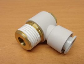 SMC KQ2V12-04S pneumatikus 90°-os, elfordítható push-in gyorscsatlakozó, 12mm csőhöz, R1/2" kúpos külső menet, SMC KQ2V12-04S pneumatikus 90°-os, elfordítható push-in gyorscsatlakozó, 12mm csőhöz, R1/2" kúpos külső menet,