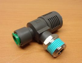 SMC ASV510F-04-12S pneumatikus kipufogógáz-szabályozó, áramlásszabályozó szelep, R1/2" külső kúpos menet, 12mm csövekhez SMC ASV510F-04-12S pneumatikus kipufogógáz-szabályozó, áramlásszabályozó szelep, R1/2" külső kúpos menet, 12mm csövekhez