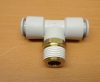SMC KQ2T10-03S pneumatikus push-in gyorscsatlakozós T-elosztó, R3/8" külső kúpos menet, 10mm csövekhez SMC KQ2T10-03S pneumatikus push-in gyorscsatlakozós T-elosztó, R3/8" külső kúpos menet, 10mm csövekhez