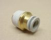 SMC KQ2S10-04S pneumatikus egyenes fém push-in gyorscsatlakozó, 10mm csőhöz, R1/2" kúpos külső menettel, 