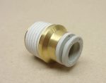   SMC KQ2S10-04S pneumatikus egyenes fém push-in gyorscsatlakozó, 10mm csőhöz, R1/2" kúpos külső menettel, 