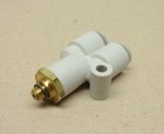   SMC KQ2U06-M5 pneumatikus push-in gyorscsatlakozós Y-elosztó, M5 menet, 6mm csövekhez, 