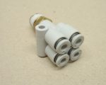   SMC KQ2UD04-02S pneumatikus push-in gyorscsatlakozós 4-es elosztó, R1/4" menettel, 4mm csövekhez, 