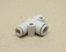 SMC KQ2T04-06A pneumatikus push in gyorscsatlakozós T-idom, 2x4 + 1x6mm csőhöz, 