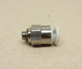 SMC KJH06-M5, Pneumatikus push-in gyorscsatlakozó, egyenes, M5 menettel, 6mm-es csőhöz, 