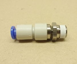 SMC KSH04-01S pneumatikus forgócsatlakozó, egyenes push-in gyorscsatlakozó, 4mm csőhöz, R1/8" fém kúpos külső menettel, SMC KSH04-01S pneumatikus forgócsatlakozó, egyenes push-in gyorscsatlakozó, 4mm csőhöz, R1/8" fém kúpos külső menettel,