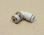   SMC KJL04-01S pneumatikus 90°-os, elfordítható push-in gyorscsatlakozó, 4mm csőhöz, R1/8" külső kúpos menet, 