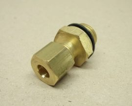 Szorítókúpos sárgaréz csatlakozó, egyenes cső/külső menetes csatlakozó, G1/4" menettel, 6mm rézcsőhöz, fékcsövekhez is. Szorítókúpos sárgaréz csatlakozó, egyenes cső/külső menetes csatlakozó, G1/4" menettel, 6mm rézcsőhöz, fékcsövekhez is.