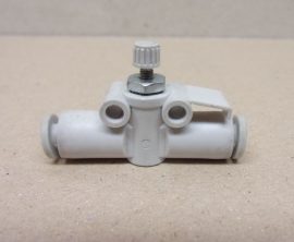 SMC AS1002F-04 fojtó-visszacsapó szelep, áramlásszabályozó, átfolyás szabályozó, 4 mm-es push-in gyorscsatlakozókkal 