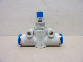 Festo GR-QS-8, 1939670 fojtó-visszacsapó szelep, 6mm gyorscsatlakozókkal, 245 l/min, 0.2...10 bar, áramlásszabályozó szelep