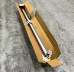   SMC CA2L80-2150Z-X1034, Kettősműködésű pneumatikus munkahenger, 80 mm dugattyú, 2150 mm löket, 1/2" levegő csatlakozások, összekötőrúd-erősítő gyűrűvel