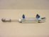 Rexroth R480052298 pneumatikus munkahenger, OCT sorozat, dugattyú Ø 10mm, lökethossz 25mm, QSML-M5-4, 153333, 4mm 90º-os push-in csatlakozókkal, gömbcsuklóval, és csuklós talppal 