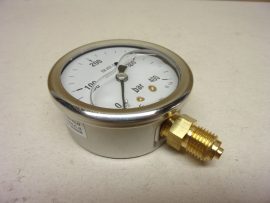 400 bar-os nyomásmérő óra, ET 252400 63, 56/68mm átmérő (plexi/perem), 1/4" menet, glicerinnel töltve, xyz