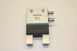 FESTO DHPS-16-A, 1254043, párhuzamos megfogó, pneumatikus gripper, fogókar, manipulátor, Parallel gripper, Parallel greifer, 3 mm-es push-in gyorcsatlakozókkal