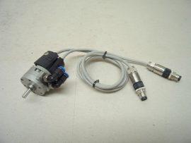 SMC CDRB2BW10-90SZ Kettős működésű pneumatikus forgóműködtető, aktuátor, 90°-os forgatómű, 2db. D-S9P1 szenzorral, 4mm gyorscsatlakozókkal és M8 3 pin apa szenzorcsatlakozókkal, sérült