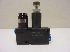 Festo LRMA-QS-6, 153496, miniatűr pneumatikus fojtó-visszacsapó, nyomásszabályozó nyomásmérővel, 1-8 bar, 6mm gyorscsatlakozó, 76 L/perc, Pressure regulator, Festo LRMA-QS-6, 153496, miniatűr pneumatikus fojtó-visszacsapó, nyomásszabályozó nyomásmérővel, 1-8 bar, 6mm gyorscsatlakozó, 76 L/perc, Pressure regulator,