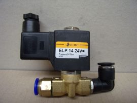 E-MC, ELP 14 24V 2/2 utas sárgaréz mágnesszelep, Eco-Line, 24VDC, NC (alaphelyzetben zárt), 10mm push-in gyorscsatlakozókkal, -10°C-tól max. +80°C-ig, IP65 E-MC, ELP 14 24V 2/2 utas sárgaréz mágnesszelep, Eco-Line, 24VDC, NC (alaphelyzetben zárt), 10mm push-in gyorscsatlakozókkal, -10°C-tól max. +80°C-ig, IP65
