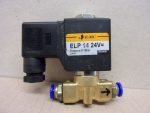   E-MC, ELP 14 24V 2/2 utas sárgaréz mágnesszelep, Eco-Line, 24VDC, NC (alaphelyzetben zárt) 6mm push-in gyorscsatlakozókkal, -10°C-tól max. +80°C-ig, IP65