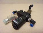   Bosch 0821305026, EBE-ET-07-NC pneumatikus mágnesszelep, 1824210243 48 VAC / 24 VDC mágnestekercs + 24V AC/DC LED visszajelzős csatlalozó, 6mm 90°-os push-in gyorscsatlakozókkal, 