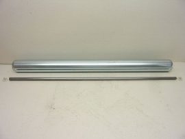 Csapágyazott fém szállítógörgő, MTR-50x1,5.30, 50mm átmérő, 640mm hossz, 12mm-es kivehető tengely, xyz