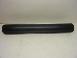 Csapágyazott, gumibevonatos fém szállítógörgő, szalagfeszítő görgő, 85mm átmérő, 620mm hossz, 20mm tengely M10 menettel, xyz