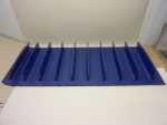   1030x405 mm modulszalag, modul rendszerű élelmiszeripari szállítószalag, műanyag futószalag, kék Polipropilén, visszaesésgátló lamellákkal, 1030mm szalaghossz, 405mm széles, 67mm széles modulokból, 